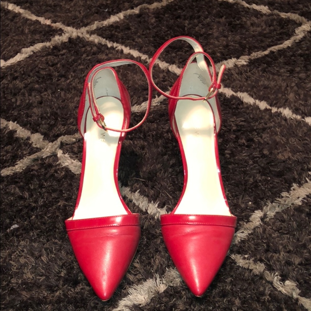 Newer, Red, Nine West heels in size 7.5